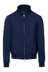 Cesare di Napoli Blue polyester jacket for men - 100% polyester. Closure: Zipper, buttons. Two side pockets. Country of manufacture: Italy. Care: specialized cleaning - photo 1