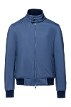 Cesare di Napoli Blue polyester jacket for men - 100% polyester. Closure: Zipper, buttons. Two side pockets. Country of manufacture: Italy. Care: specialized cleaning - photo 1