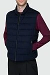 Moorer Cashmere and down vest blue for men - 100% cashmere, down. Closure: Zipper. Two side pockets with press studs, three inside pockets. Lining: 100% nylon, polyamide. Insulation: Down, feather. Country of manufacture: Italy. Care: specialized cleaning - photo 3