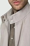 Tombolini Beige suede jacket for men - 100% suede. Closure: Zipper. Two side pockets. Country of origin: Italy. Care: specialized cleaning - photo 5