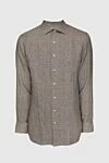 Tombolini Men's beige linen shirt - 100% linen. Closure: buttons. Country of manufacture: Italy. Care: specialized cleaning - photo 1