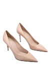 Le Silla Beige leather shoes for women - logo on the insole. genuine leather. Heel height: 8 centimeters. Country of manufacture: Italy. Care: specialized cleaning - photo 3