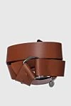 Peserico Belt brown for women - 100% genuine leather. Width: 2 cm. Fastener: decorative buckle. Country of manufacture: Italy. Care: specialized cleaning - photo 1