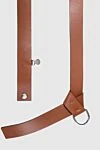 Peserico Belt brown for women - 100% genuine leather. Width: 2 cm. Fastener: decorative buckle. Country of manufacture: Italy. Care: specialized cleaning - photo 3