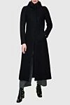 Herno Black coat for women - 53% wool, 18% viscose, 15% polyamide, 14% mohair. Closure: zipper. two side pockets, one inside pocket. Lining: 100% silk. Country of origin: Italy. Care: specialized cleaning - photo 3