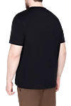 Black cotton T-shirt for men Limitato - print pattern. 100% cotton. Country of origin: Italy. Care: specialized cleaning - photo 4