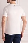 White cotton T-shirt for men Billionaire - picture and logo print. 100% cotton. Country of manufacture: Italy. Care: specialized cleaning - photo 4