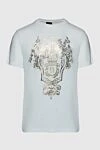 Billionaire White cotton T-shirt for men - picture and logo print. 100% cotton. Country of manufacture: Italy. Care: specialized cleaning - photo 1