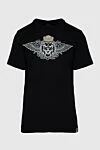 Billionaire Black cotton T-shirt for men - picture and logo print. 100% cotton. Country of manufacture: Italy. Care: specialized cleaning - photo 1