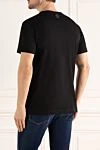 Black cotton T-shirt for men Billionaire - picture and logo print. 100% cotton. Country of manufacture: Italy. Care: specialized cleaning - photo 4