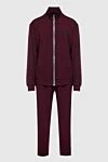 Billionaire Men's sports suit made of wool, silk and polyamide, burgundy - Embroidered brand logo. 52% wool, 41% silk, 7% polyamide. Closure: Drawstring, zipper. Four side pockets. Country of manufacture: Italy. Care: specialized cleaning - photo 1