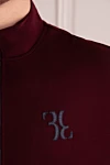 Billionaire Men's sports suit made of wool, silk and polyamide, burgundy - Embroidered brand logo. 52% wool, 41% silk, 7% polyamide. Closure: Drawstring, zipper. Four side pockets. Country of manufacture: Italy. Care: specialized cleaning - photo 5