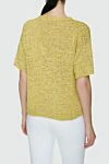 Yellow polyester and polyamide jumper for women D.Exterior - textured knitting, spraying. 77% polyester, 22% polyamide. Country of manufacture: Italy. Care: specialized cleaning - photo 4