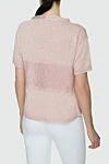 Pink jumper for women D.Exterior - glossy spraying. 61% polyester, 31% cotton, 8% polyamide. Country of manufacture: Italy. Care: specialized cleaning - photo 4