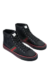 Gucci Black polyester sneakers for men - logo on the fabric, Contrast stripe. 100% polyester. drawstring. height 3cm. Country of manufacture: Italy. Care: specialized cleaning - photo 3