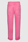 Pink cotton trousers for women Balmain - Material: 100% cotton. Closure: elastic waistband with drawstring. contrast padding. four side pockets, two patch pockets at the back. Country of manufacture: Italy. Care: specialized cleaning - photo 6