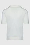 White silk polo for men Cesare di Napoli - 100% silk. Closure: Zipper. Country of manufacture: Italy. Care: specialized cleaning - photo 6