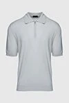 Cesare di Napoli Cotton polo gray for men - 100% cotton. Closure: Zipper. Country of origin: Italy. Care: specialized cleaning - photo 1