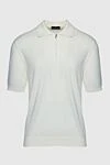 Cesare di Napoli Cotton polo white for men - 100% cotton. Closure: Zipper. Country of manufacture: Italy. Care: specialized cleaning - photo 1