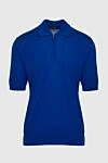 Cesare di Napoli Cotton polo blue for men - 100% cotton. Closure: Zipper. Country of manufacture: Italy. Care: specialized cleaning - photo 1