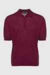 Cesare di Napoli Cotton polo burgundy for men - 100% cotton. Closure: Zipper. Country of manufacture: Italy. Care: specialized cleaning - photo 1