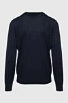 Blue silk and cotton jumper for men Cesare di Napoli - 55% silk, 45% cotton. Country of origin: Italy. Care: specialized cleaning - photo 6