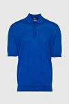 Cesare di Napoli Cotton polo blue for men - 100% cotton. Closure: Buttons. Country of manufacture: Italy. Care: specialized cleaning - photo 1