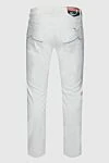 Jacob Cohen White cotton jeans for men - logo. 98% cotton 2% elastane. Closure: button, zipper. Three side pockets, two back pockets. Country of manufacture: Italy. Care: specialized cleaning - photo 5