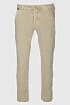 Jacob Cohen Beige cotton jeans for men - logo, small pea pattern. 98% cotton 2% elas+G3431+G3430:G3433+G3430:G3436+G3431+G3430:G3433+G3430:G3439+G3431+G3430:G3430:G3469. Country of manufacture: Italy. Care: specialized cleaning - photo 1