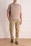 Beige cotton jeans for men Jacob Cohen - logo, small pea pattern. 98% cotton 2% elas+G3431+G3430:G3433+G3430:G3436+G3431+G3430:G3433+G3430:G3439+G3431+G3430:G3430:G3469. Country of manufacture: Italy. Care: specialized cleaning - photo 2