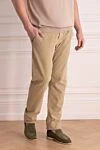 Jacob Cohen Beige cotton jeans for men - logo, small pea pattern. 98% cotton 2% elas+G3431+G3430:G3433+G3430:G3436+G3431+G3430:G3433+G3430:G3439+G3431+G3430:G3430:G3469. Country of manufacture: Italy. Care: specialized cleaning - photo 3