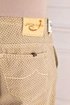 Jacob Cohen Beige cotton jeans for men - logo, small pea pattern. 98% cotton 2% elas+G3431+G3430:G3433+G3430:G3436+G3431+G3430:G3433+G3430:G3439+G3431+G3430:G3430:G3469. Country of manufacture: Italy. Care: specialized cleaning - photo 5