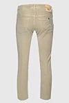 Beige cotton jeans for men Jacob Cohen - logo, small pea pattern. 98% cotton 2% elas+G3431+G3430:G3433+G3430:G3436+G3431+G3430:G3433+G3430:G3439+G3431+G3430:G3430:G3469. Country of manufacture: Italy. Care: specialized cleaning - photo 6