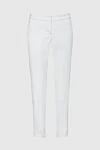 Jacob Cohen White cotton trousers for women - belt. two side pockets. cotton, elastane. zipper. Country of manufacture: Italy. Care: specialized cleaning - photo 1