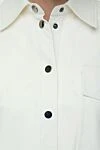 Fleur de Paris Genuine leather jacket, white for women - contrasting buttons. 100% genuine leather. buttons. one chest. Country of manufacture: Italy. Care: specialized cleaning - photo 5