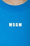 MSGM Боди из хлопка голубое женское - лого бренда. 100% хлопок. кнопки. . Страна производитель: Италия. Уход: специализированная чистка - фото 5