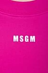 MSGM Свитшот из хлопка розовый женский - логотип. 100% хлопок. Страна производитель: Италия. Уход: специализированная чистка - фото 5