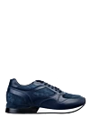 Bontoni Blue sneakers with a combined leather and suede upper
- textured inserts, contrast sole. 50% genuine leather, 50% suede. lacing. sole height 2cm. Country of origin: Italy. Care: specialized cleaning - photo 1