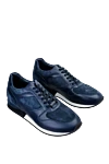 Blue sneakers with a combined leather and suede upper
Bontoni - textured inserts, contrast sole. 50% genuine leather, 50% suede. lacing. sole height 2cm. Country of origin: Italy. Care: specialized cleaning - photo 4