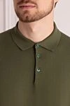 Dalmine Cotton polo green for men - 100% cotton. Buttons. Country of manufacture: Italy. Care: specialized cleaning - photo 5