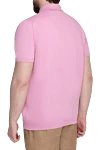 Cotton polo shirt pink for men Dalmine - 100% cotton. Buttons. Country of manufacture: Italy. Care: specialized cleaning - photo 4