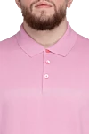 Dalmine Cotton polo shirt pink for men - 100% cotton. Buttons. Country of manufacture: Italy. Care: specialized cleaning - photo 5