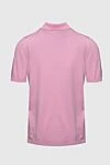 Cotton polo shirt pink for men Dalmine - 100% cotton. Buttons. Country of manufacture: Italy. Care: specialized cleaning - photo 6