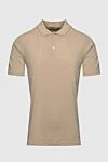 Dalmine Cotton polo beige for men - 100% cotton. Buttons. Country of manufacture: Italy. Care: specialized cleaning - photo 1