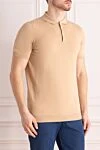 Dalmine Cotton polo beige for men - 100% cotton. Buttons. Country of manufacture: Italy. Care: specialized cleaning - photo 3