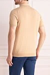 Cotton polo beige for men Dalmine - 100% cotton. Buttons. Country of manufacture: Italy. Care: specialized cleaning - photo 4