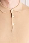 Dalmine Cotton polo beige for men - 100% cotton. Buttons. Country of manufacture: Italy. Care: specialized cleaning - photo 5