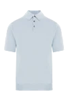 Dalmine Поло с коротким рукавом хлопковое светло-голубое на пуговицах мужское - Длинный рукав. 100% хлопок. Пуговицы. Страна производитель: Италия. Уход: специализированная чистка - фото 1