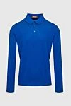 Dalmine Cotton long sleeve polo blue for men - Long sleeve. 100% cotton. Closure: Buttons. Country of manufacture: Italy. Care: specialized cleaning - photo 1