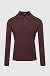 Dalmine Cotton long sleeve polo brown for men - Long sleeve. 100% cotton. Closure: Buttons. Country of manufacture: Italy. Care: specialized cleaning - photo 1